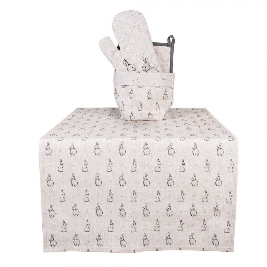 Bieżnik bawełniany króliczki 50 x 140 cm/  SS2025 Clayre & Eef