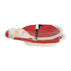Talerz śniadaniowy Święty Mikołaj 20x16x4 cm Czerwony ceramiczny