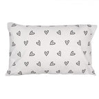 Poduszka królik wielkanocna biało - czarna 30x50 cm Clayre & Eef