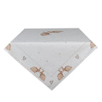Obrus wielkanocny króliczki beż 100 x 100 cm Clayre Eef