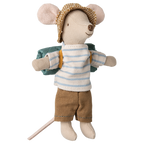 Myszka turysta 13cm - HIKER BIG BROTHER w paski Maileg