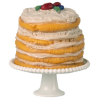 MAILEG Tort i patera dla myszek - PARTY CAKE OFF WHITE