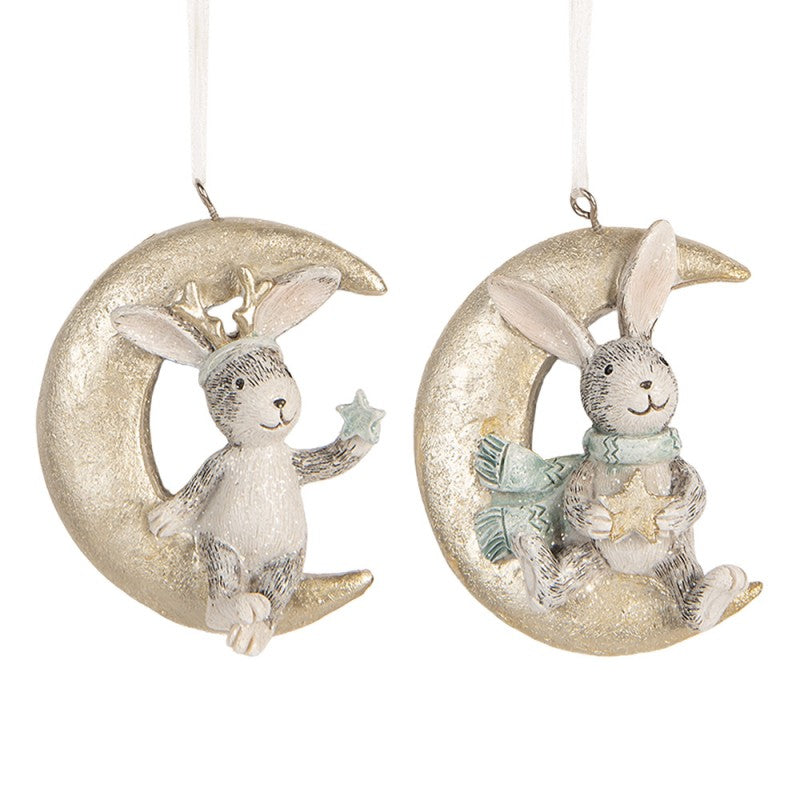 Zawieszki króliczki świąteczne  kpl. 2 szt. Clayre Eef