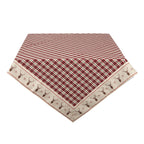 Obrus świąteczny renifery kratka 150 x 150 cm czerwona Clayre Eef