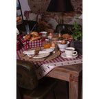 Bieżnik z reniferem czerwona kratka Clayre Eef