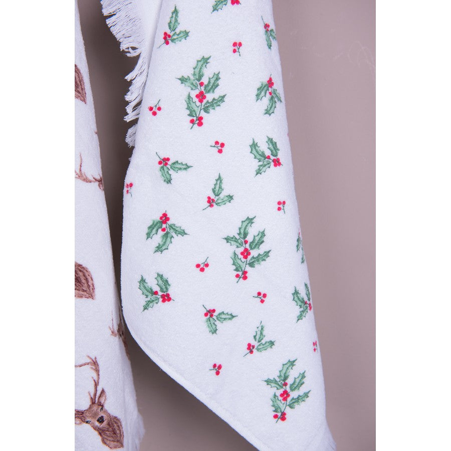 Ręczniki kuchenne bawełniane frotte 2 szt. renifery świąteczne Clayre Eef