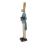 Figurka dekoracyjna Królik 7x6x32 cm Plastik w kolorze złotym