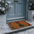 Wycieraczka brązowa świąteczna choinka kokosowa Clayre Eef