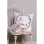 Poduszka królik biało czarna 45 x 45 cm retro Clayre Eef