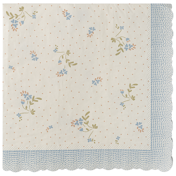 Serwetki papierowe Bea w kwiatki niebieskie - Maileg