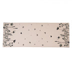 Bieżnik beżowo czarny w kwiaty bawełniany 50 x 140 cm Clayre Eef