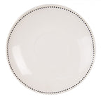 Filiżanka porcelanowa z podstawkiem kremowo czarna kwiaty 200 ml Clayre Eef