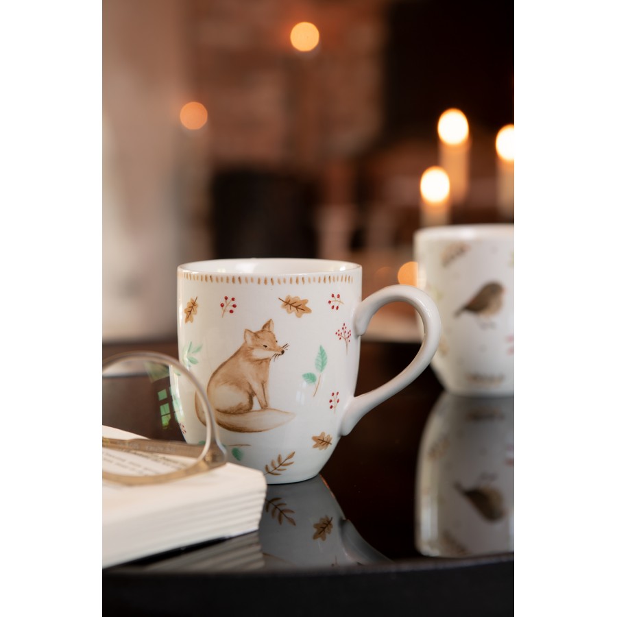 Kubek jesienny lisek 200 ml ceramiczny Clayre & Eef