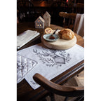 Obrus bawełniany beżowy renifer 100 x 100 Clayre & Eef