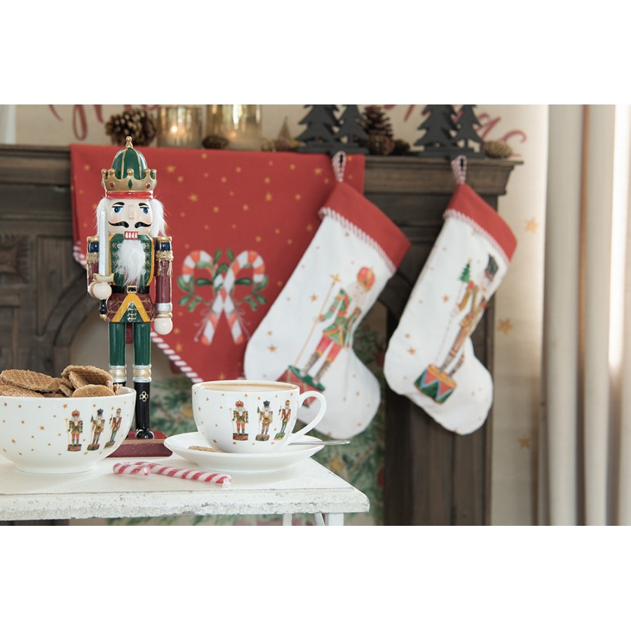 Miska na zupę dziadek do orzechów świąteczna porcelanowa Clayre Eef