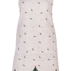 Fartuszek kuchenny 70x85 cm beżowy bawełniany świąteczny choinki Clayre Eef