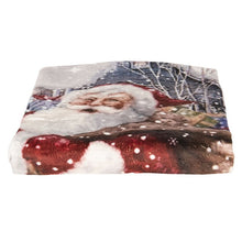 Załaduj obraz do przeglądarki galerii, Koc polarowy Święty Mikołaj 130 x 170 cm Clayre Eef
