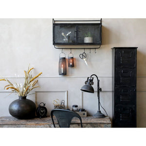 Lampa industrialna stołowa Factory czarna Chic Antique