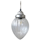 Lampa szklana Chic Antique wisząca paski łezka