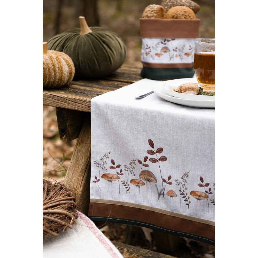 Bieżnik jesienne grzybki 50 x 140 cm Clayre & Eef