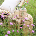 Stolik rattanowy / stolik boczny natralny 50 cm Chic Antique