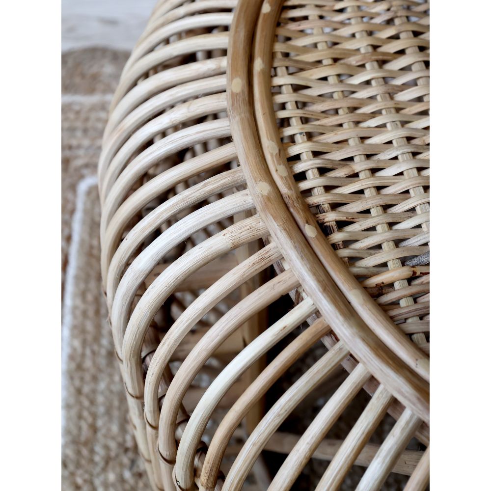 Stolik rattanowy / stolik kawowy natralny 77 cm Chic Antique