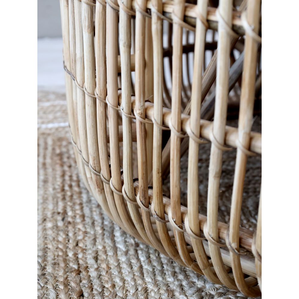 Stolik rattanowy / stolik kawowy natralny 77 cm Chic Antique