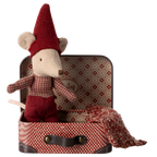 Maileg - myszka świąteczny dzidziuś 12 cm w walizeczce