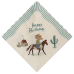Serwetki papierowe 20szt - HAPPY BIRTHDAY COWBOY Maileg