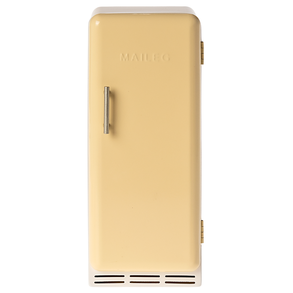 Maileg - Metalowa lodówka dla myszek 22 cm Yellow Fridge