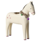 Maileg - Drewniany świecznik bożonarodzeniowy Konik 16 cm