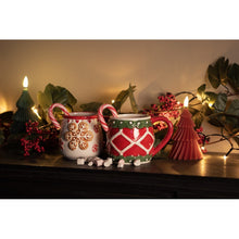 Załaduj obraz do przeglądarki galerii, Kubek 375 ml Biały ceramiczny Płatki śniegu Clayre &amp; Eef
