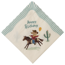Załaduj obraz do przeglądarki galerii, Serwetki papierowe 20szt - HAPPY BIRTHDAY COWBOY Maileg
