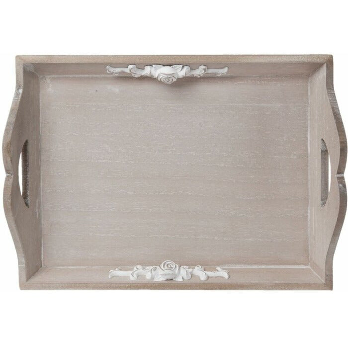 Taca drewniana z ornamentem retro kuchenna ozdobna Clayre Eef