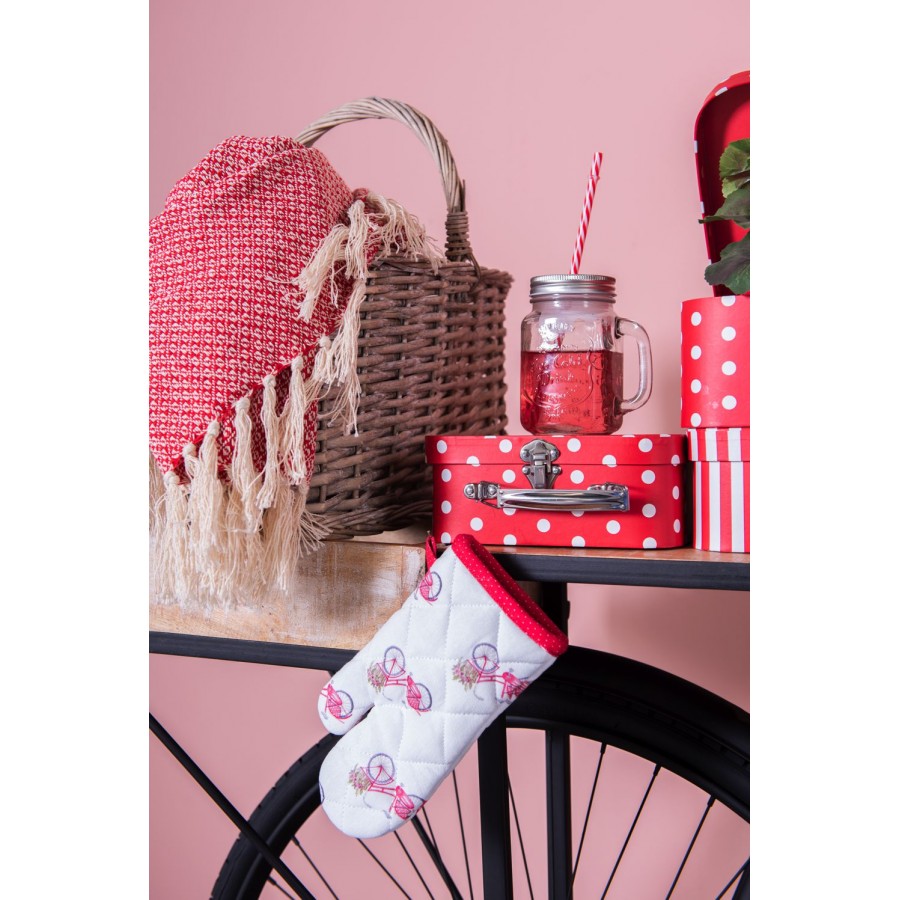 Kosz z rączką wiklinowy / rattanowy duży Clayre Eef