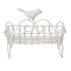 Mydelniczka retro metalowa ptak biała Clayre Eef