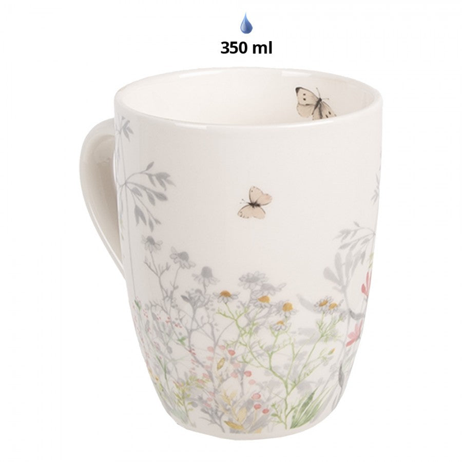 Kubek porcelanowy wiosenny w kwiaty 350 ml Clayre Eef