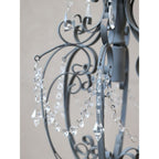 Żyrandol z kryształkami vintage chic D duży szary Chic Antique