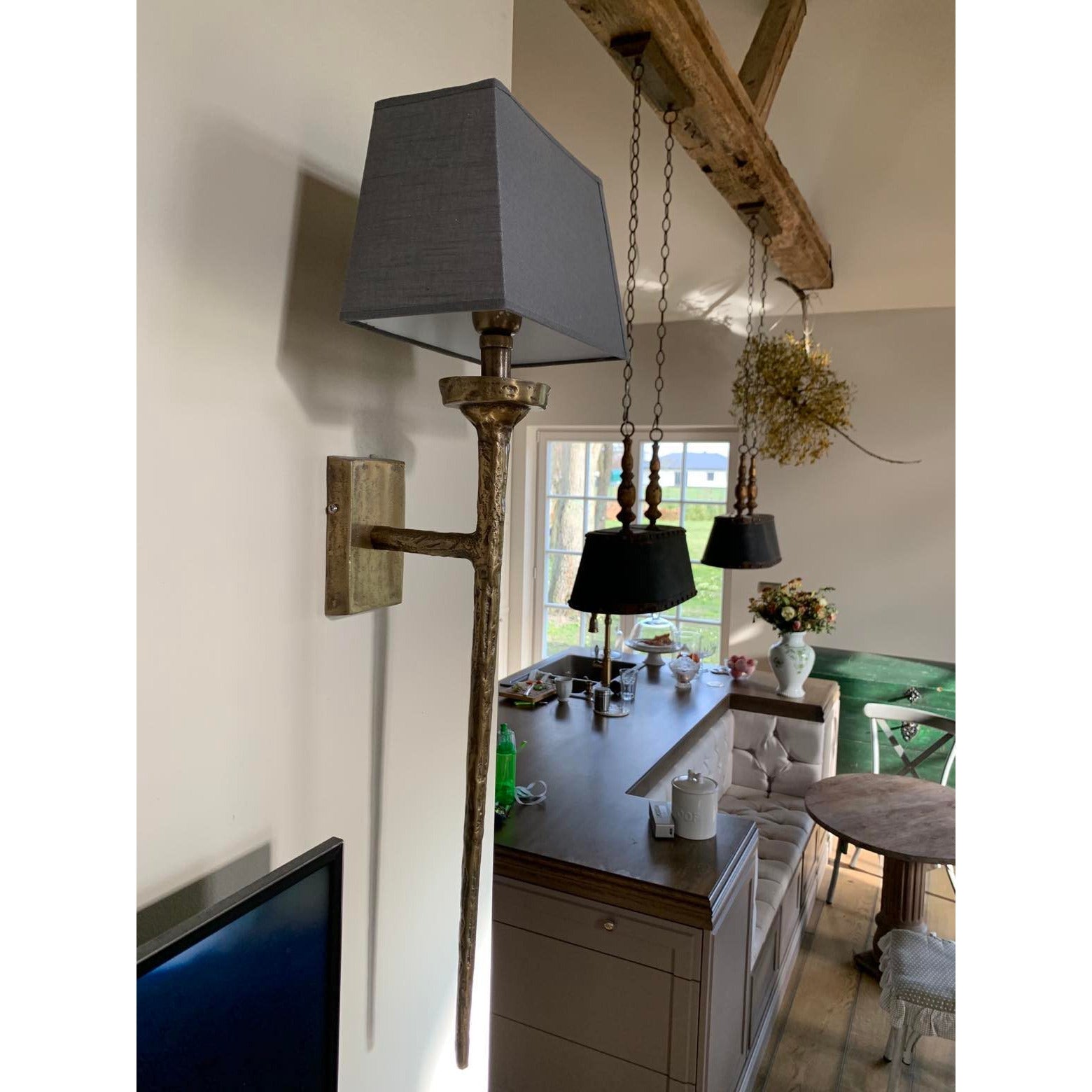 Lampa wisząca prowansalska - żyrandol Clayre Eef czarny