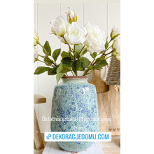 Załaduj obraz do przeglądarki galerii, Wazon ceramiczny niebieskie kwiaty Clayre Eef

