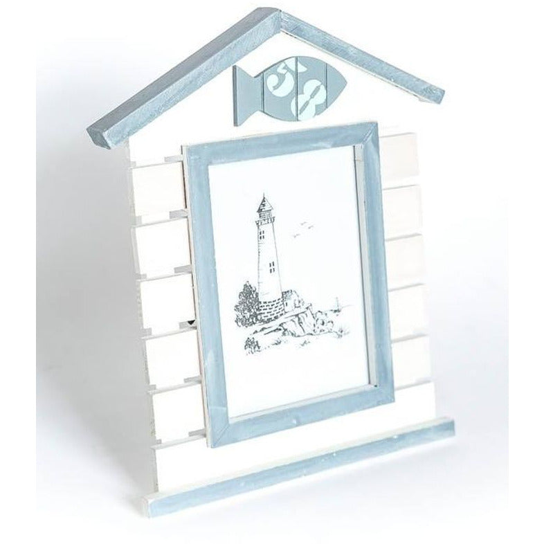 Ramka na zdjęcia Błękitna wzór marynistyczny