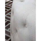 Pufa pikowana Malo z lnu Hampton 90 cm Chic Antique