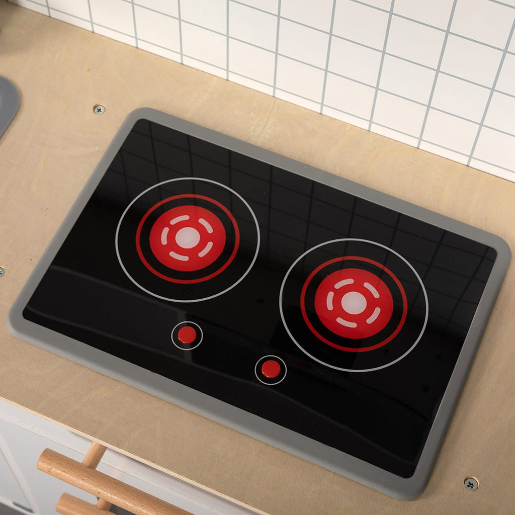 Kuchnia dla dziecka, interaktywna drewniana Mamamemo