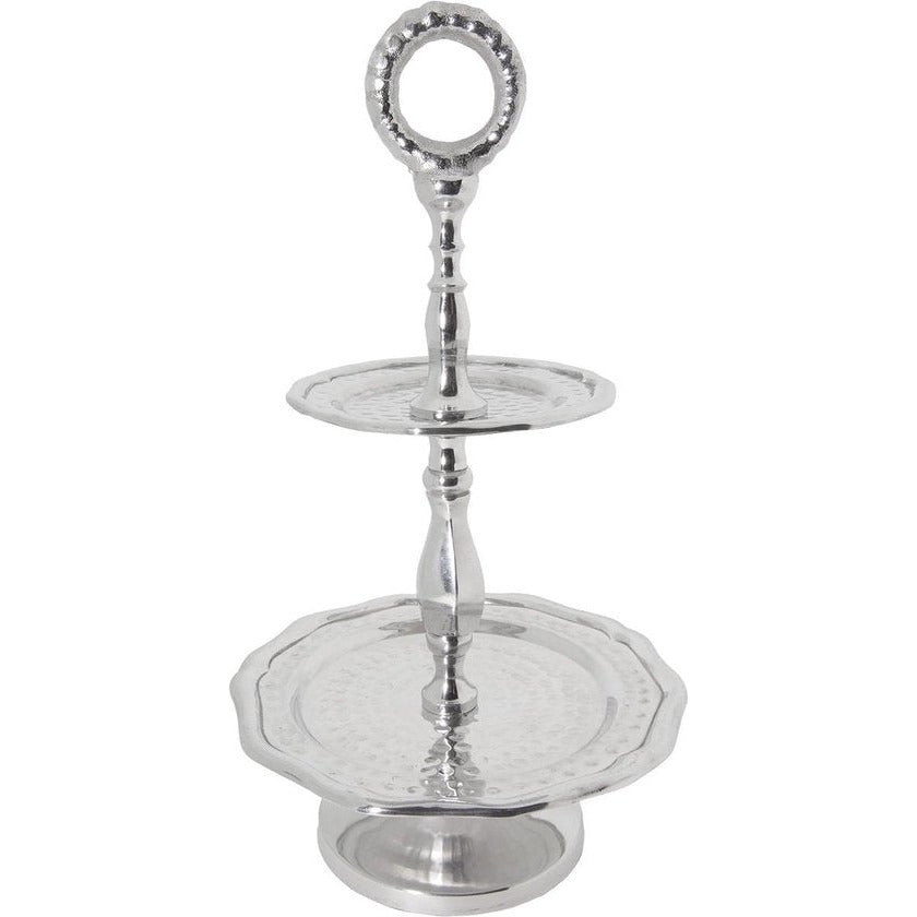 Patera , Etażerka dwupiętrowa niklowana Clayre Eef