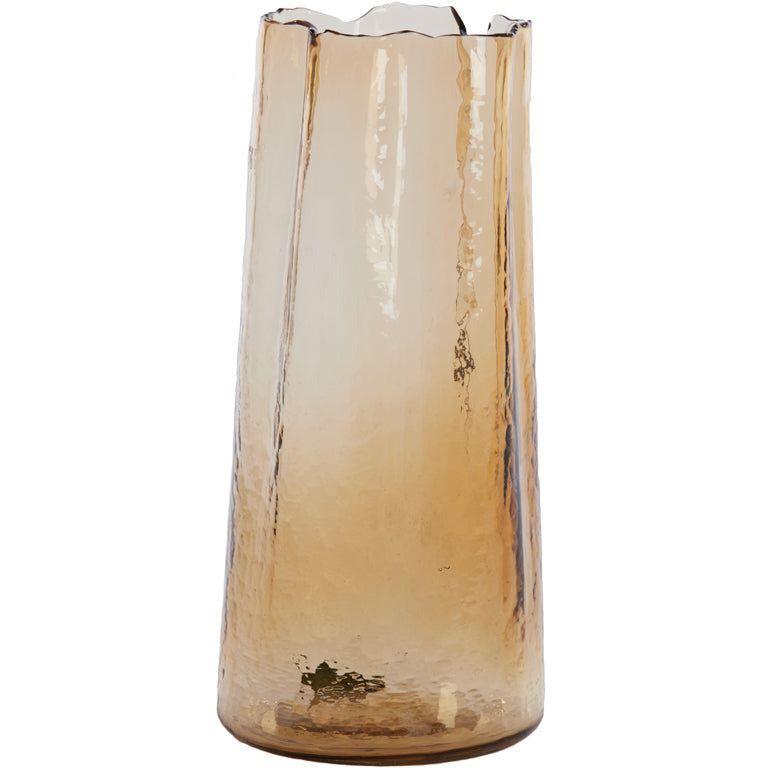 Szklany wazon przejrzysty jasny brąz Murada 32 cm Light Living