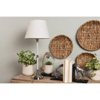 Lampa stołowa elegancka z białym abażurem 63 cm Clayre Eef