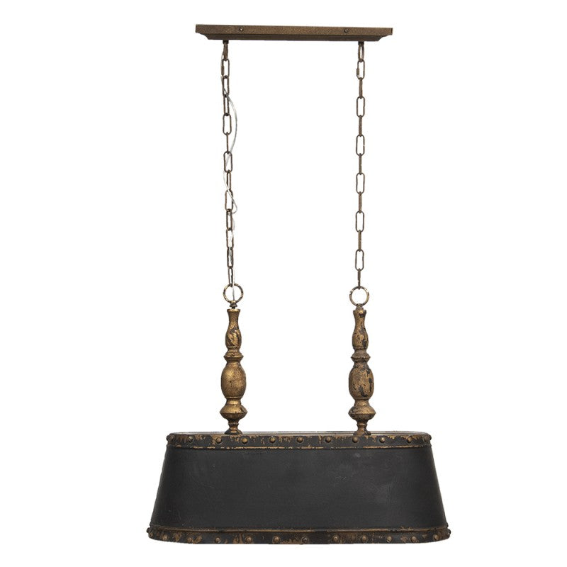 Lampa wisząca prowansalska - żyrandol Clayre Eef czarny