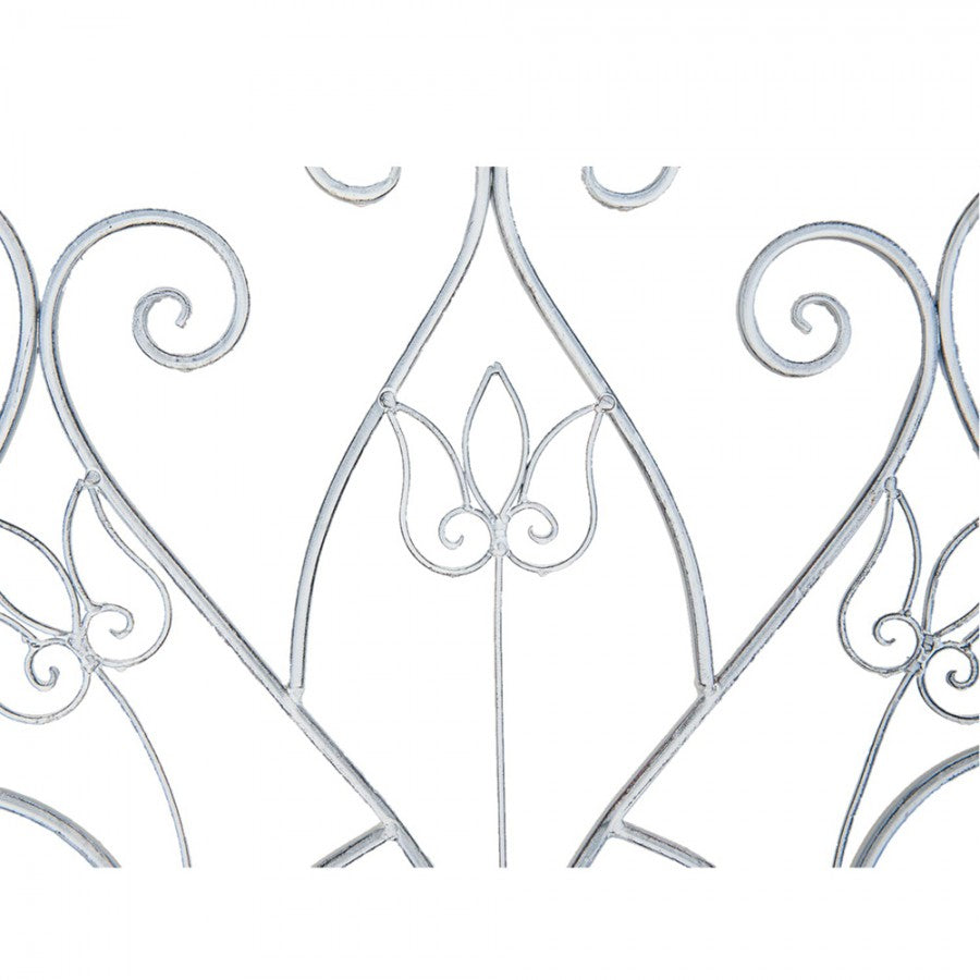 Ławka ogrodowa metalowa prowansalska shabby biała Clayre Eef