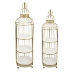 Stojące kwietniki złote latarenki 2 szt. Clayre Eef