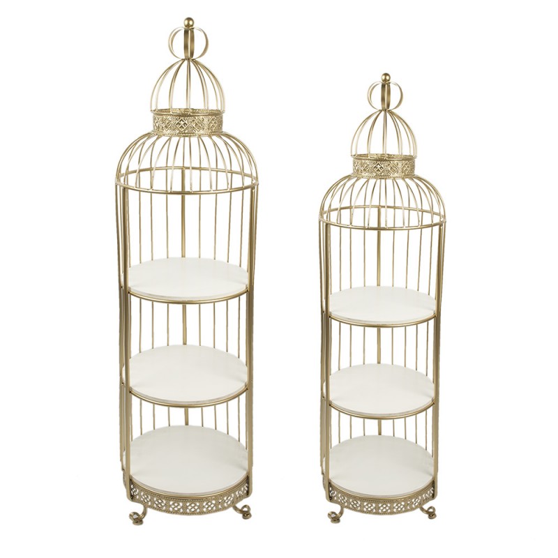 Stojące kwietniki złote latarenki 2 szt. Clayre Eef